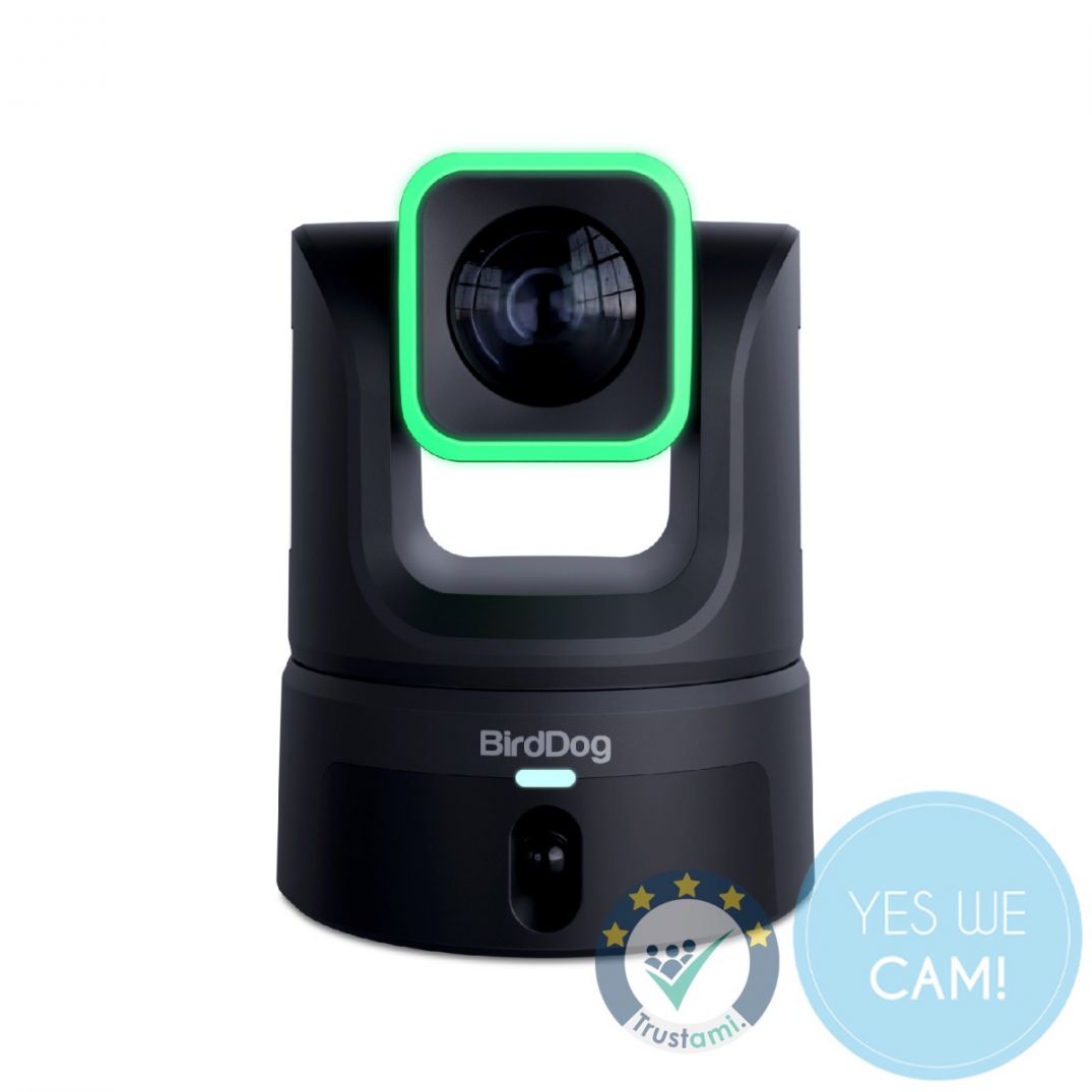 BirdDog XL Ultra Black PTZ-Kamera mit 4/3-Zoll-Sensor in Studioinstallation