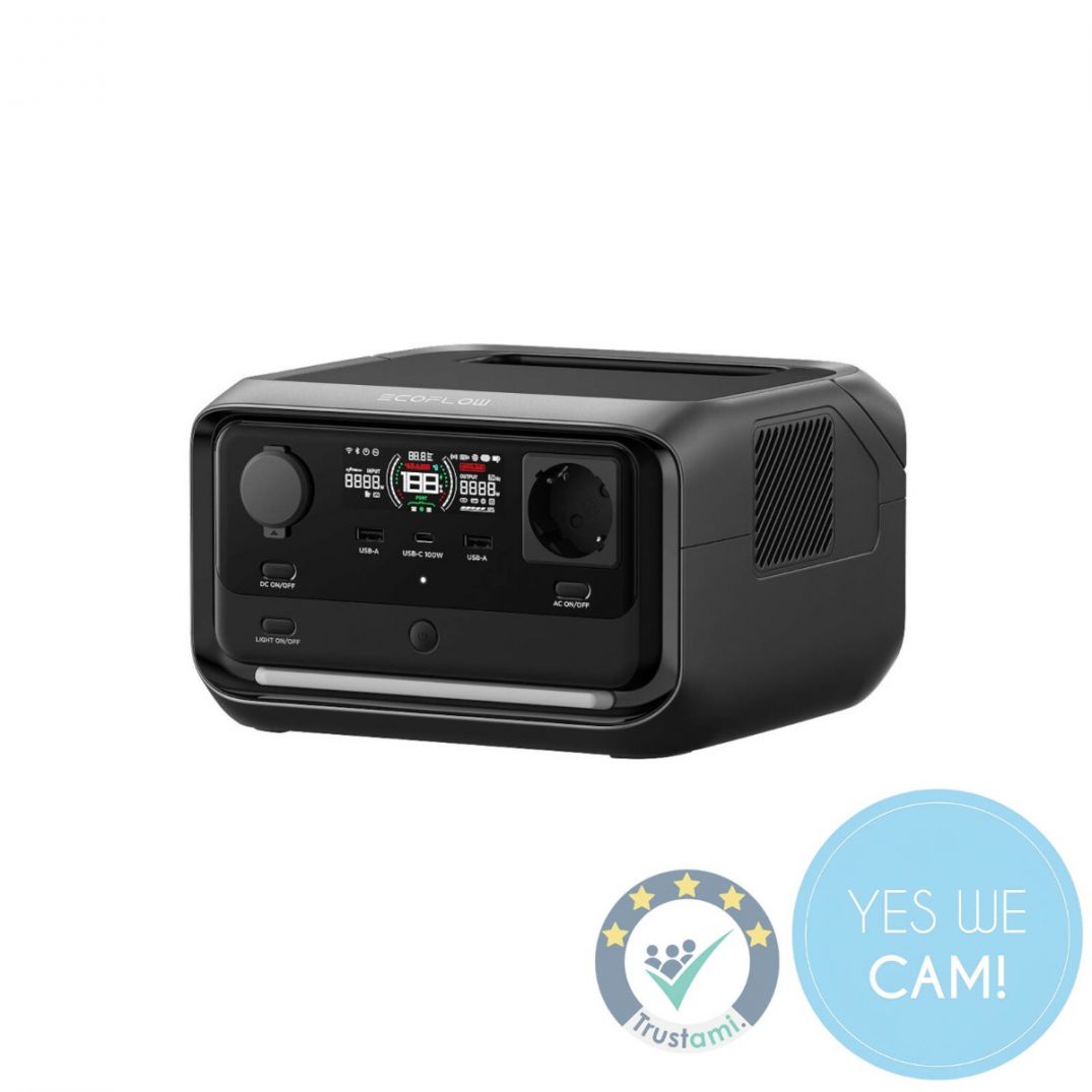 EcoFlow River 3 Plus Powerstation Frontansicht mit Logo