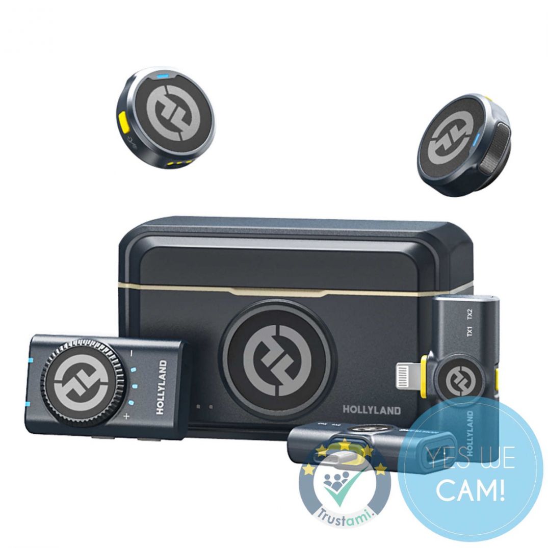 Hollyland LARK M2 Combo Version - Shine Charcoal, drahtloses Mikrofonsystem