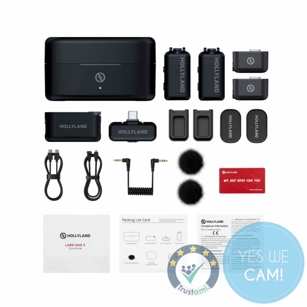 Hollyland LARK MAX 2 Combo Wireless Microphone, drahtloses Mikrofon