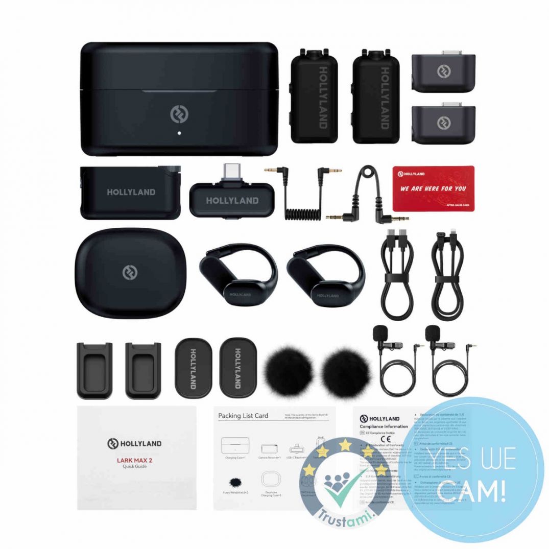 Hollyland LARK MAX 2 Ultimate Combo Wireless Microphone, Funkmikrofon