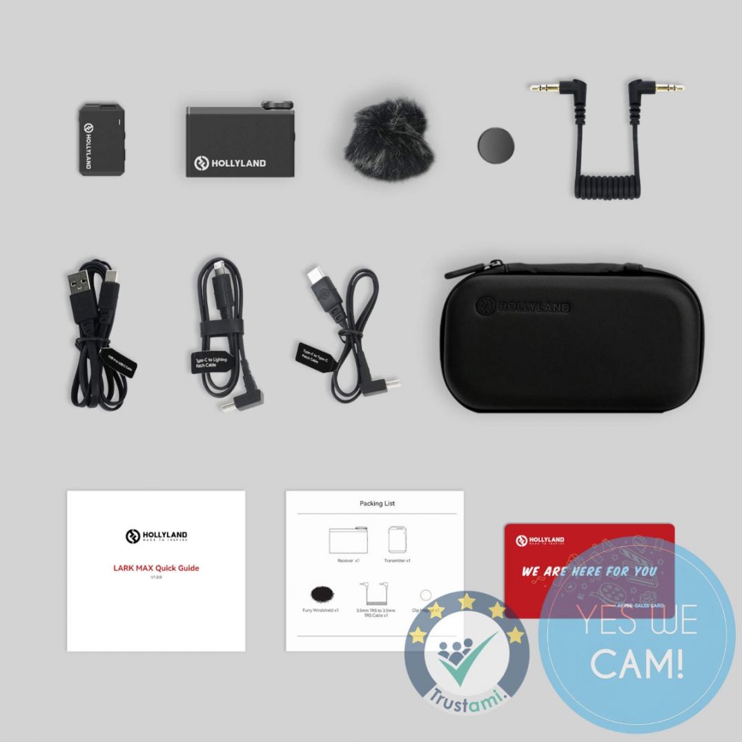 Hollyland LARK MAX Solo - Black, 1-Kanal-Funkmikrofon