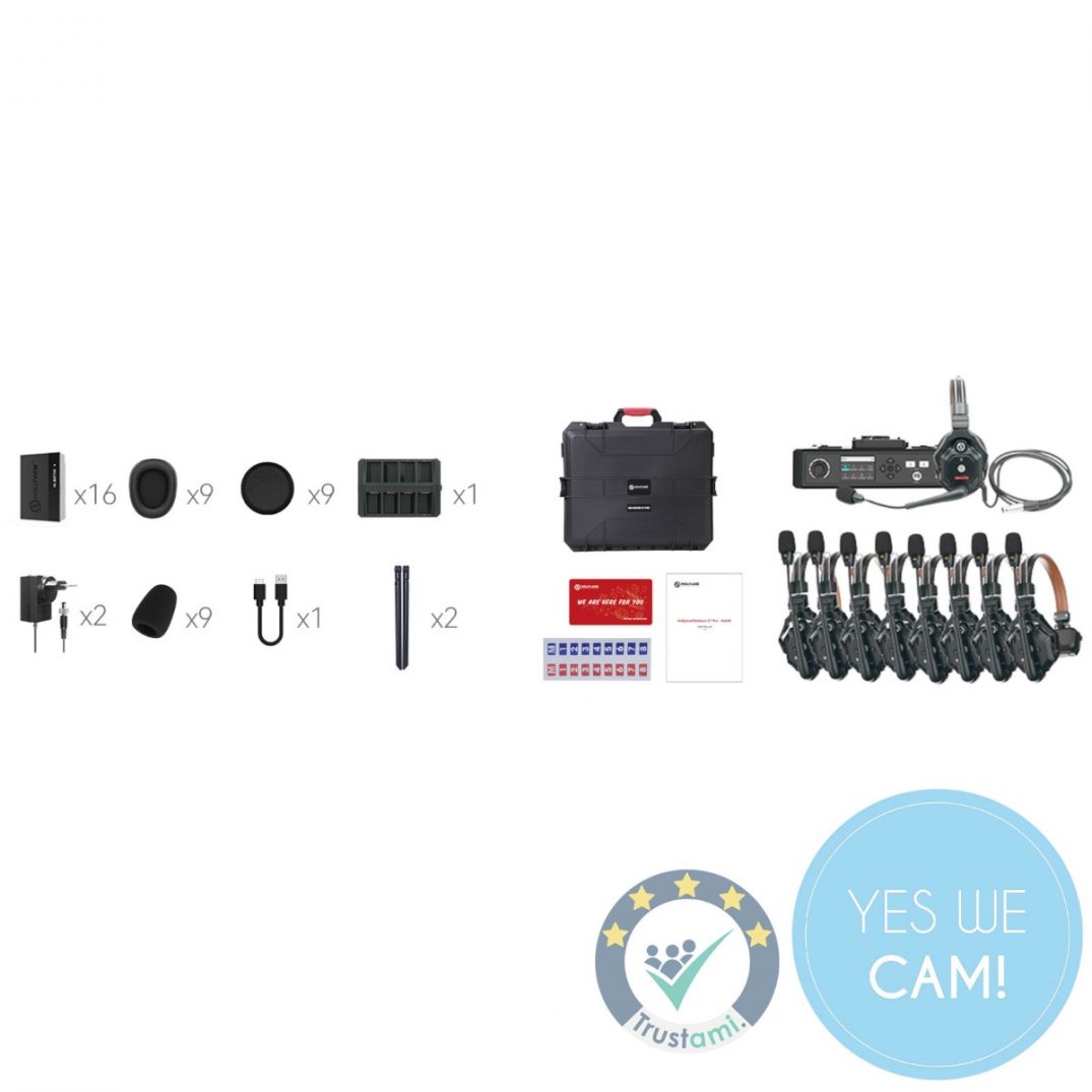 Hollyland Solidcom C1 Pro 8Set HUB, hub-basierte Gegensprechanlage