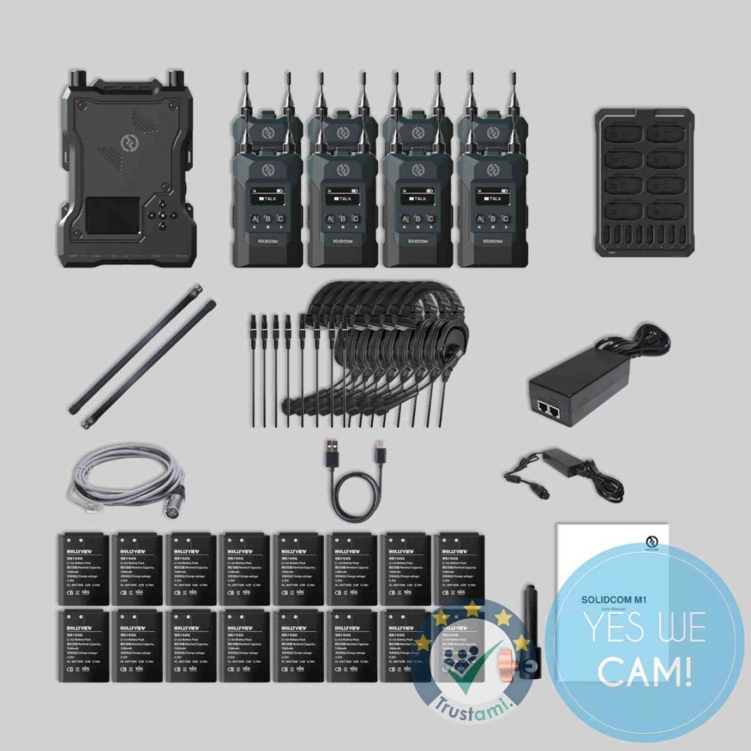 Hollyland Solidcom M1 Single Ear with 8 beltpacks, Headset-Kit