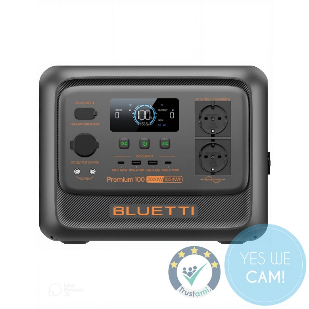 Bluetti Premium 100 V2 tragbare Powerstation Gesamtansicht