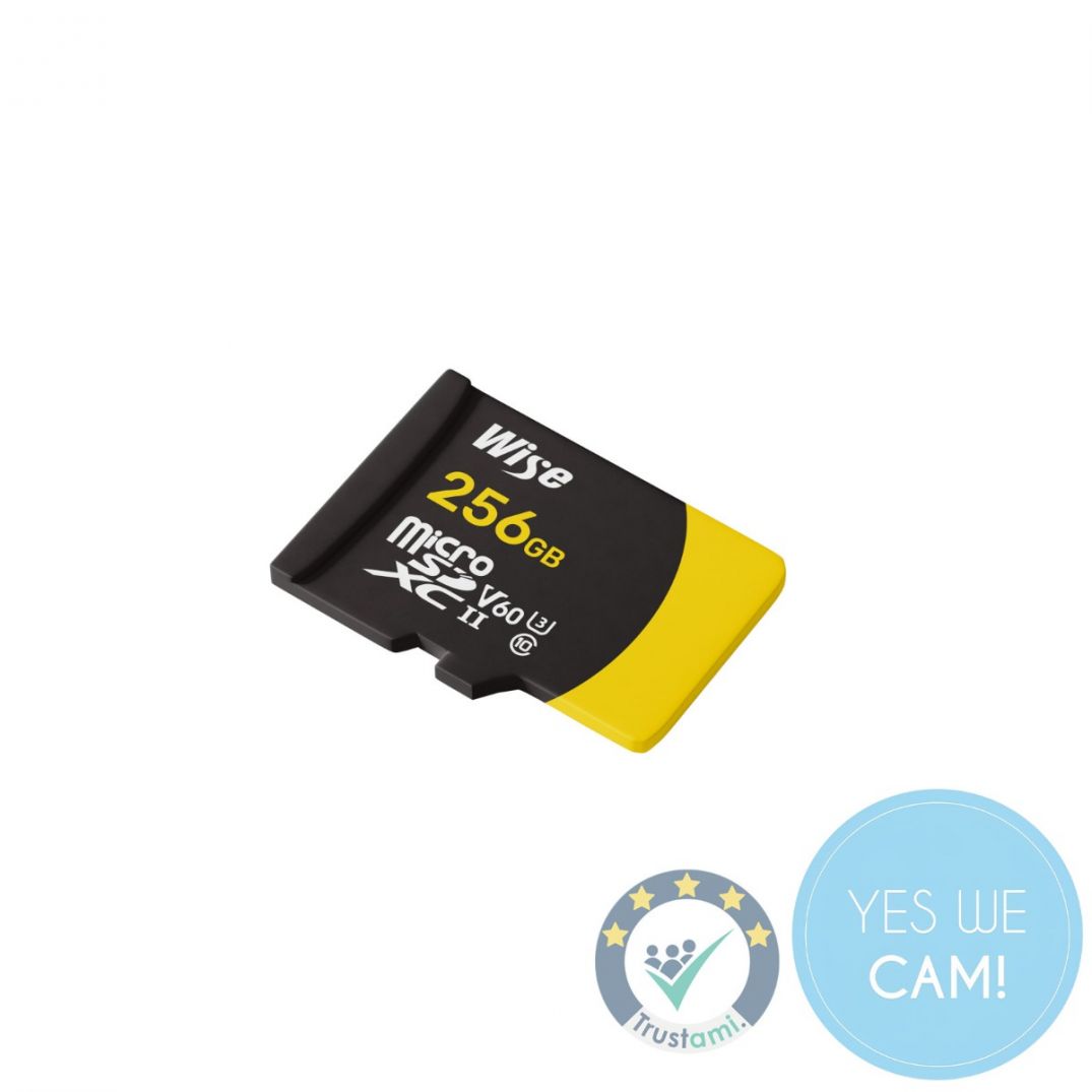Wise Speicherkarte 256GB microSDXC UHS-II V60 in Frontansicht