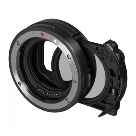 Canon Bajonettadapter mit Einsteckfilter-Halter EF-EOS R mit Zirkularpolfilter A