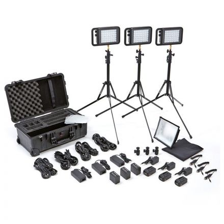 Litepanels Lykos+ Bi-Color Flight Kit with Battery Bundle - EU
