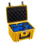 Innenansicht des B&W Outdoor Case 2000 gelb mit passgenauem Schaumstoff für DJI Mini 4 Pro