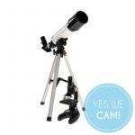 Byomic Einsteiger Mikroskop mit Koffer & Teleskop Seitenansicht