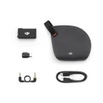 DJI Mic 3 Receiver Rückansicht mit USB-C Anschluss und 3,5-mm Audioausgang