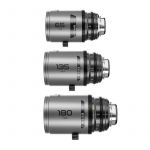 DZOFILM Pavo 2x anamorphic Prime C set macro 65mm/180mm T2.8, 135mm T2.5 - Blue Coating - PL&EF mount - imperial