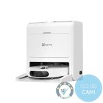 EZVIZ RS2 Staubsaug- und Wischroboter in der Vorderansicht auf Hartboden