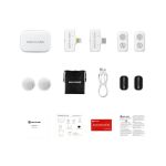 Hollyland LARK A1 Combo Ivory White Wireless Microphone, Lieferumfang