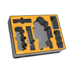 Passgenaue Schaumstoffeinlage schützt Drohne und Zubehör im Koffer