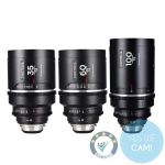 LAOWA Proteus Flex 2X Anamorphic 3-Lens Bundle Set B 35mm, 60mm, 100mm - Meters Arri PL Default + EF Objektiv Set Frontansicht