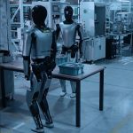 Zwei Magicbot Roboter in der Produktion, gemeinsames Arbeiten an Montageaufgaben