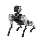 Magicdog Pro robot dog with animated face looking upwards, angled front view
