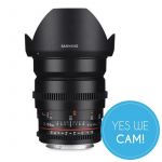 Samyang 24mm T1.5 VDSLR II Objektiv für MFT Vollansicht