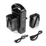 SHAPE two 14.8V 98WH Rechargeable Lithium-Ion V-Mount Batteries with Dual Charger Akku