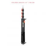 SHAPE Aluminum Baby Stand Square Black Legs 12’9’’ Zusammenklappbar