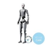 UNITREE H2 EDU Humanoid Roboter – Frontansicht mit vollständigem Körper, ideal für KI-Forschung, Bewegungsanalyse und mechatronische Experimente.