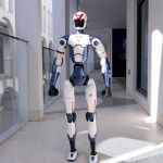 Zweibeiniger Unitree R1 mit integrierter Stereo-Kamera