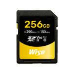 Wise 256 GB SDXC UHS-II V60 Speicherkarte Detailaufnahme mit UHS-II-Kontakten
