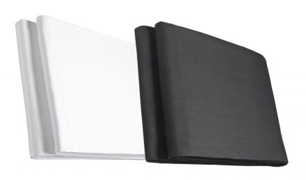 Walimex pro Stoffhintergrund 2,85x6m uni weiß/uni schwarz