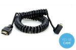 Atomos Right-Angle Micro HDMI auf HDMI Spiralkabel