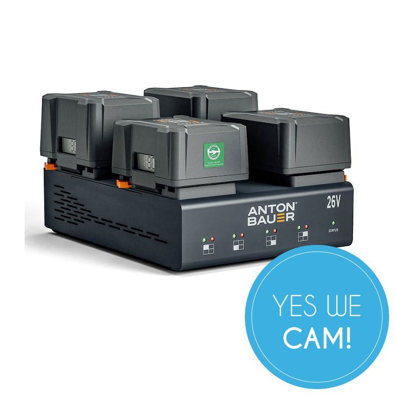 Anton Bauer Dionic 26V LP4 Quad Gold Mount Plus Charger Ladegerät
