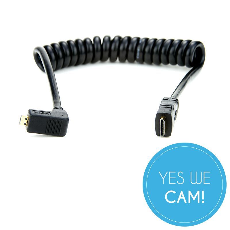 Atomos Right-Angle Micro HDMI auf Mini HDMI Spiralkabel