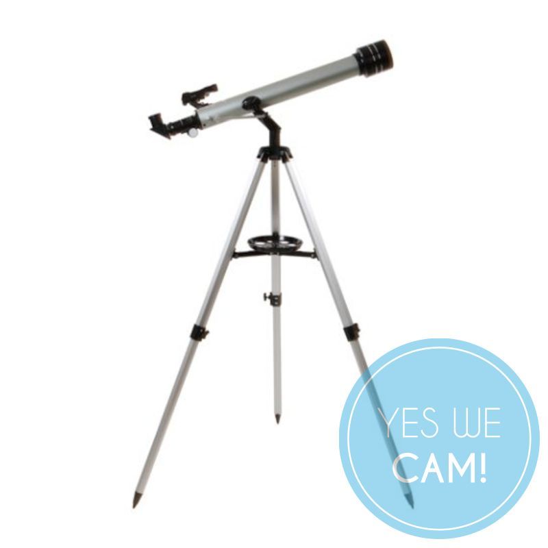 Byomic Einsteiger Refraktorteleskop 60/700 mit Koffer Teleskop Seitenansicht