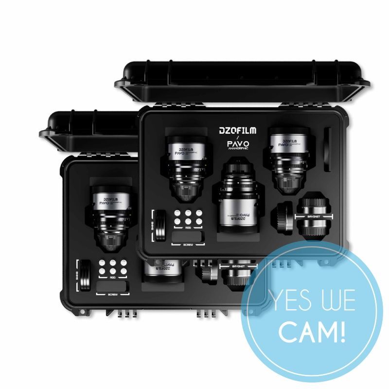 DZOFILM Pavo 2x Anamorphic 6-Lens Kit 28/32/40/55/75/100mm T2.1/T2.4 für PL/EF Mount S35 metric - Blue Coating kaufen