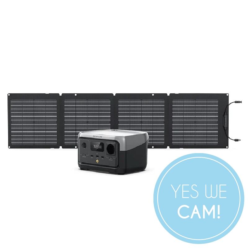 EcoFlow RIVER 2 Max + 110W Tragbares Solarpanel Solarenergie