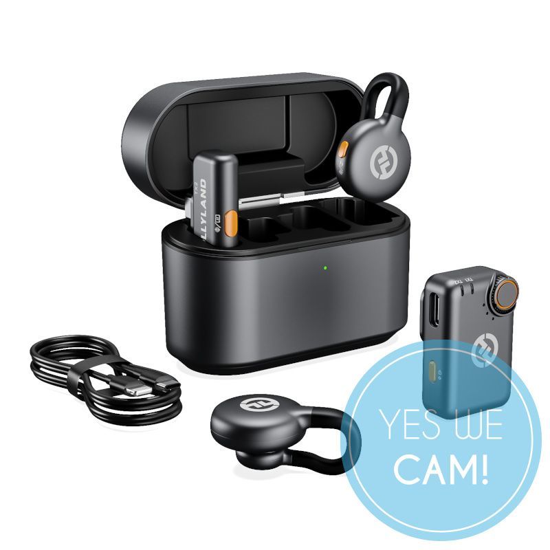 Hollyland LARK M2S Combo Wireless Microphone, Drahtloses Ansteckmikrofon