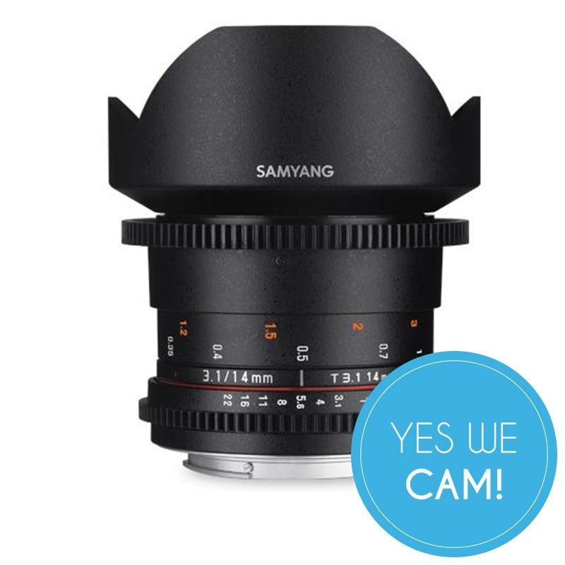 Samyang 14mm T3.1 VDSLR II Objektiv für MFT Front