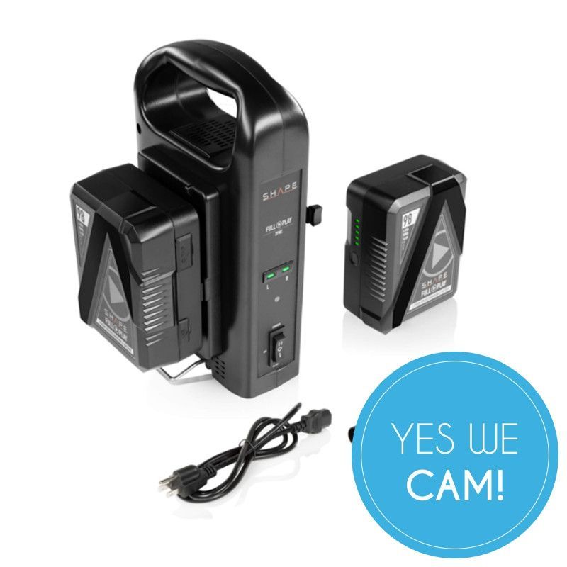 SHAPE two 14.8V 98WH Rechargeable Lithium-Ion V-Mount Batteries with Dual Charger kaufen