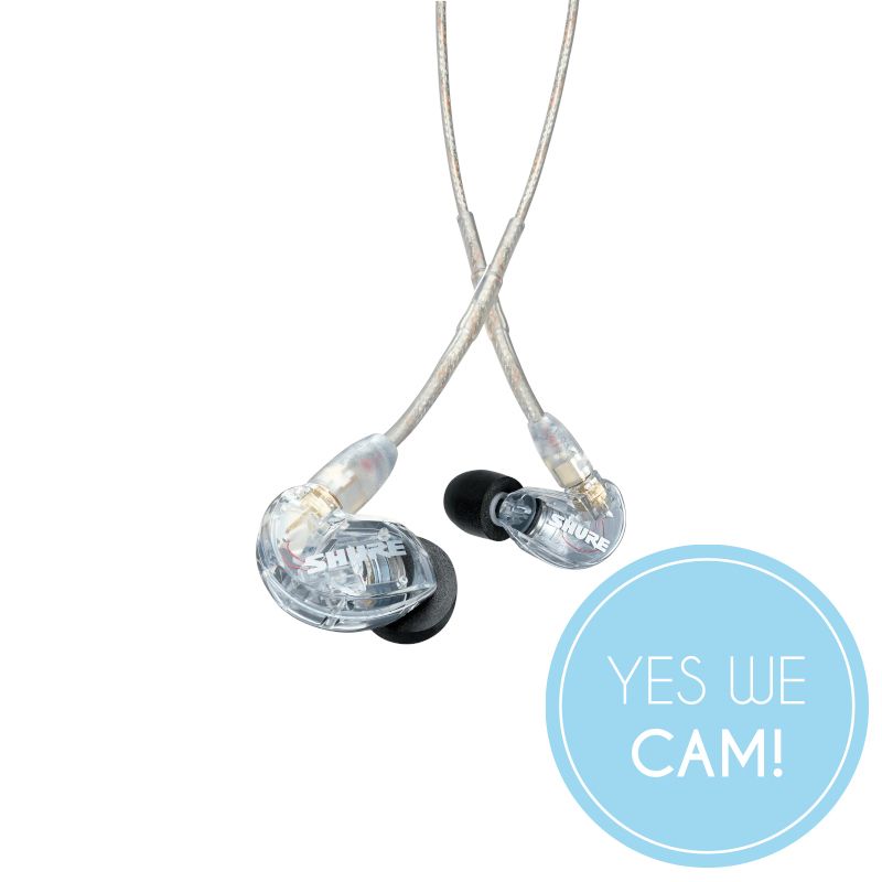 Shure SE215 PRO Professional Sound Isolating Ohrhörer 64" Transparent Kopfhörer